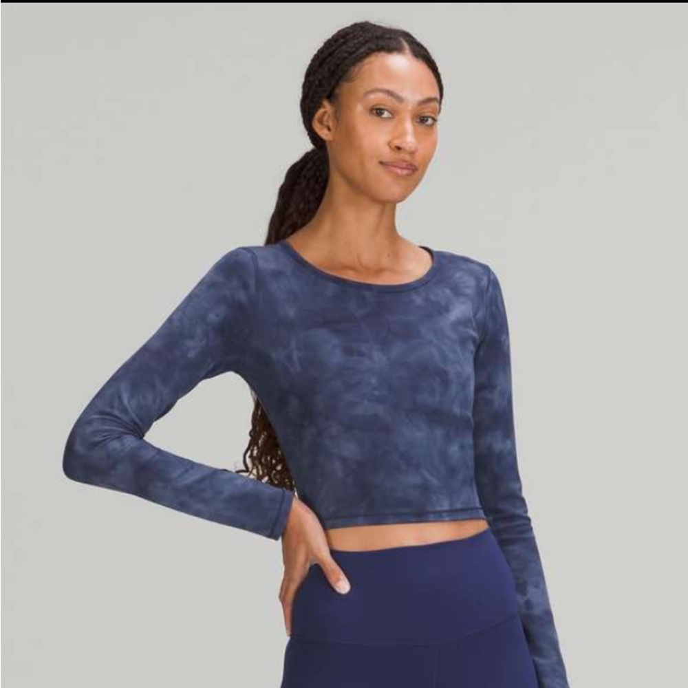 Lululemom Wunder Train Cropped Long Sleeve Shirt